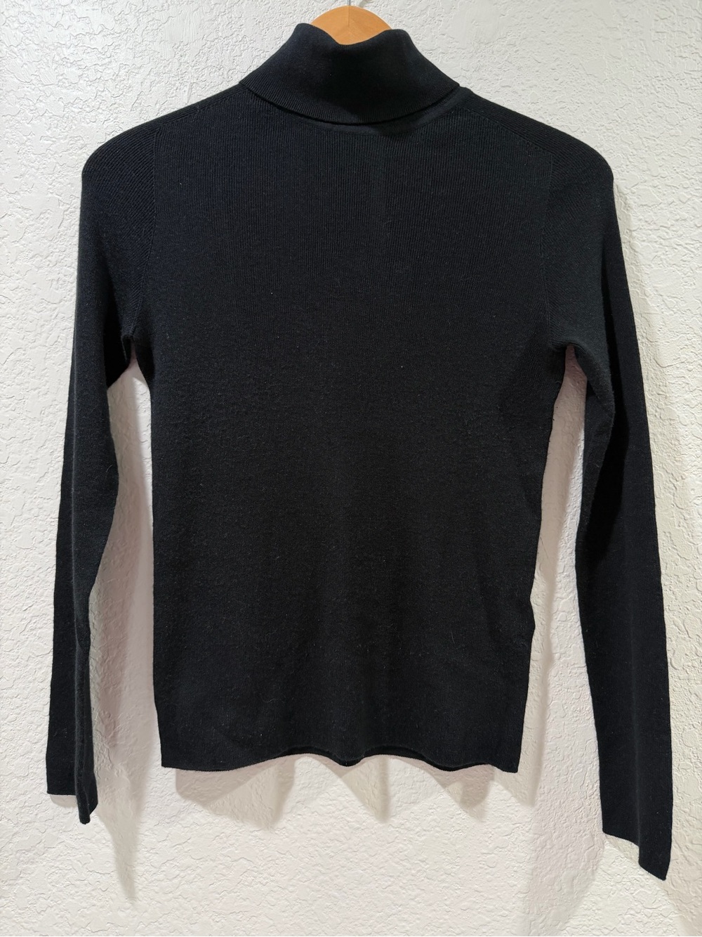Lilysilk Turtle Neck Silk Cashmere Long Sleeve Sweater Black Size Small